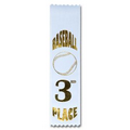 2"x8" 3rd Place Stock Event Ribbons (BASEBALL) Lapels